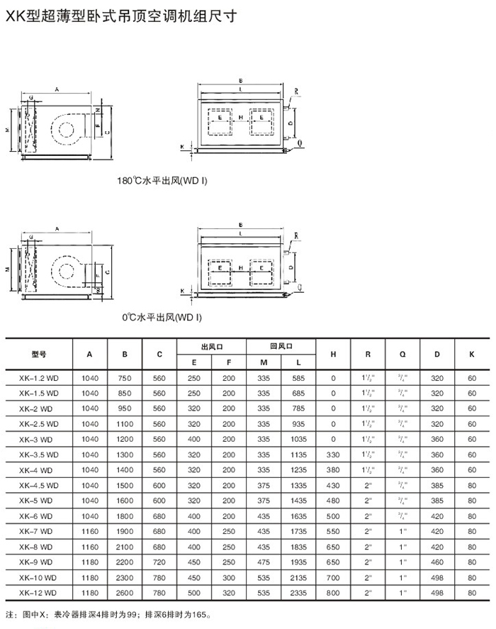 XK型超薄型臥式吊頂空調(diào)機(jī)組